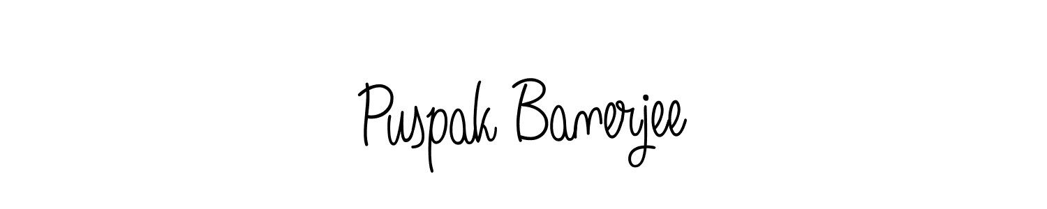 Create a beautiful signature design for name Puspak Banerjee. With this signature (Angelique-Rose-font-FFP) fonts, you can make a handwritten signature for free. Puspak Banerjee signature style 5 images and pictures png