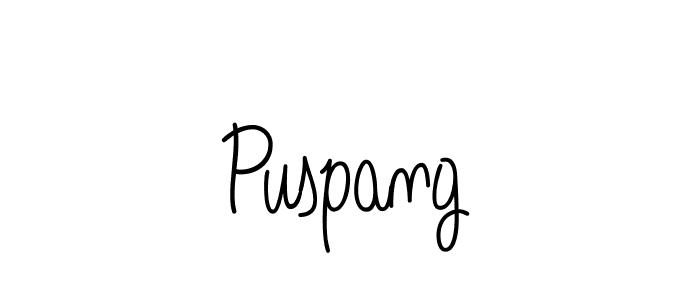 How to make Puspang name signature. Use Angelique-Rose-font-FFP style for creating short signs online. This is the latest handwritten sign. Puspang signature style 5 images and pictures png