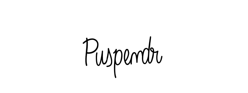 Use a signature maker to create a handwritten signature online. With this signature software, you can design (Angelique-Rose-font-FFP) your own signature for name Puspendr. Puspendr signature style 5 images and pictures png