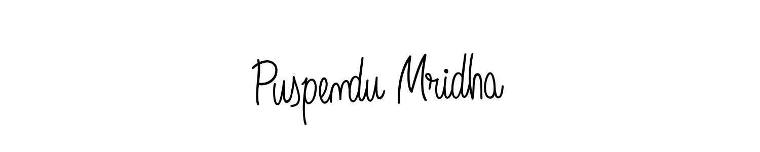 Make a short Puspendu Mridha signature style. Manage your documents anywhere anytime using Angelique-Rose-font-FFP. Create and add eSignatures, submit forms, share and send files easily. Puspendu Mridha signature style 5 images and pictures png