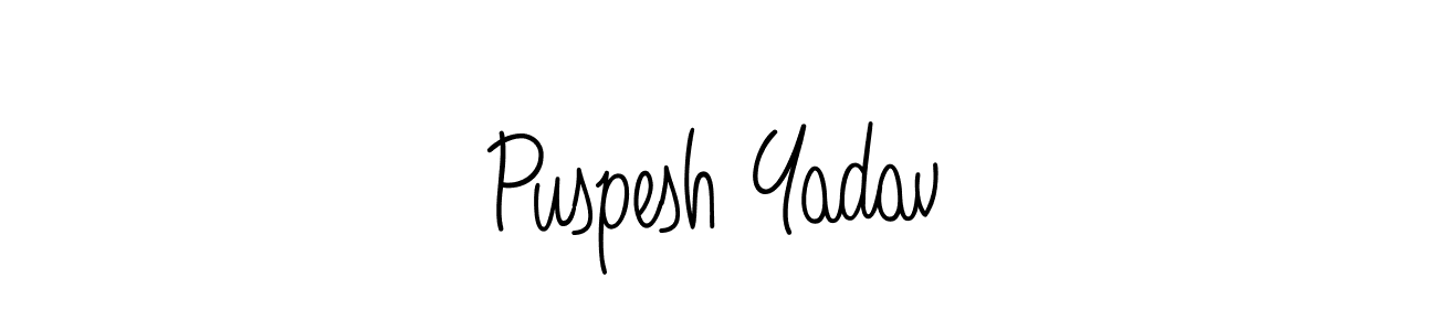 Create a beautiful signature design for name Puspesh Yadav. With this signature (Angelique-Rose-font-FFP) fonts, you can make a handwritten signature for free. Puspesh Yadav signature style 5 images and pictures png