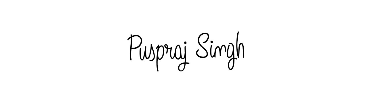 Use a signature maker to create a handwritten signature online. With this signature software, you can design (Angelique-Rose-font-FFP) your own signature for name Puspraj Singh. Puspraj Singh signature style 5 images and pictures png