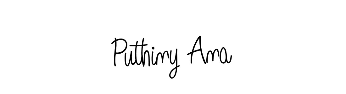 Check out images of Autograph of Puthiny Ana name. Actor Puthiny Ana Signature Style. Angelique-Rose-font-FFP is a professional sign style online. Puthiny Ana signature style 5 images and pictures png