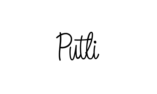 Design your own signature with our free online signature maker. With this signature software, you can create a handwritten (Angelique-Rose-font-FFP) signature for name Putli. Putli signature style 5 images and pictures png