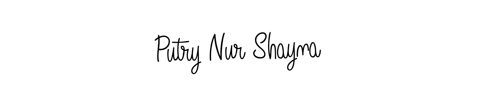 if you are searching for the best signature style for your name Putry Nur Shayna. so please give up your signature search. here we have designed multiple signature styles  using Angelique-Rose-font-FFP. Putry Nur Shayna signature style 5 images and pictures png