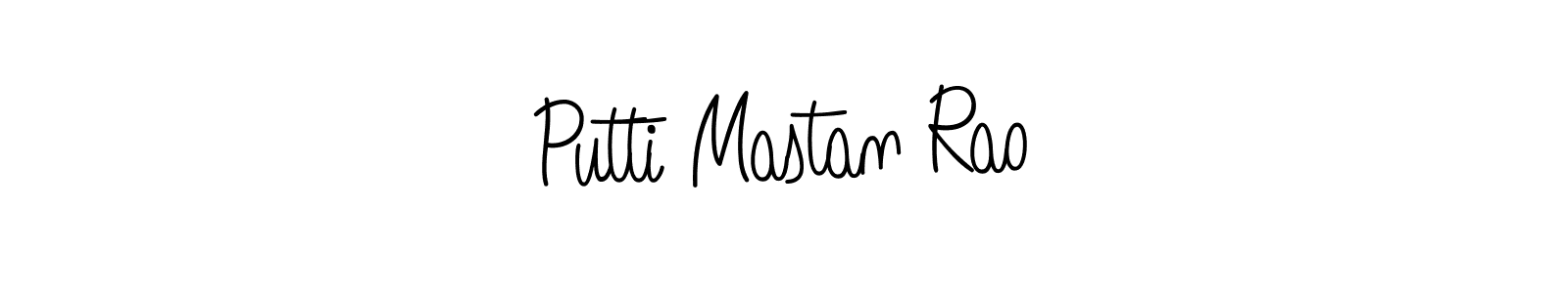 Create a beautiful signature design for name Putti Mastan Rao. With this signature (Angelique-Rose-font-FFP) fonts, you can make a handwritten signature for free. Putti Mastan Rao signature style 5 images and pictures png