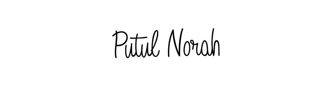 Putul Norah stylish signature style. Best Handwritten Sign (Angelique-Rose-font-FFP) for my name. Handwritten Signature Collection Ideas for my name Putul Norah. Putul Norah signature style 5 images and pictures png