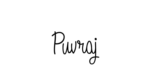 Use a signature maker to create a handwritten signature online. With this signature software, you can design (Angelique-Rose-font-FFP) your own signature for name Puvraj. Puvraj signature style 5 images and pictures png