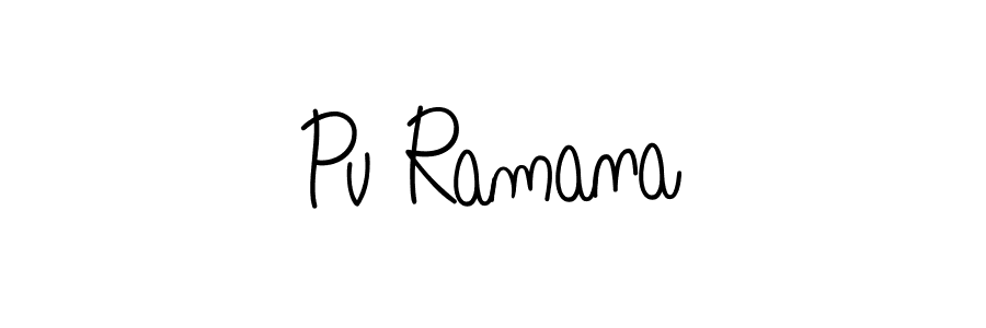 Use a signature maker to create a handwritten signature online. With this signature software, you can design (Angelique-Rose-font-FFP) your own signature for name Pv Ramana. Pv Ramana signature style 5 images and pictures png