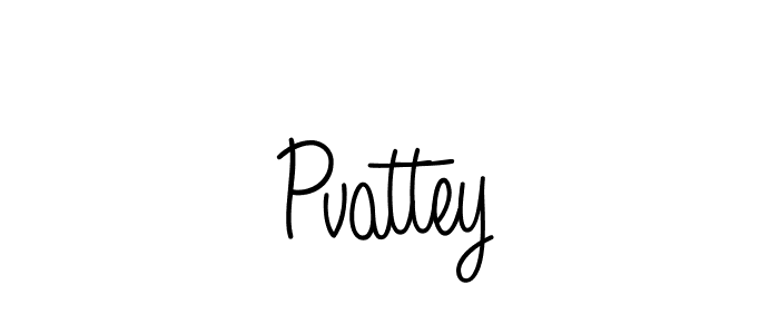 Design your own signature with our free online signature maker. With this signature software, you can create a handwritten (Angelique-Rose-font-FFP) signature for name Pvattey. Pvattey signature style 5 images and pictures png