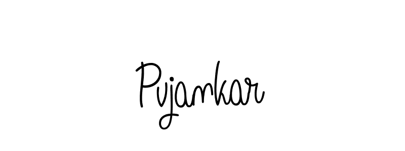 You should practise on your own different ways (Angelique-Rose-font-FFP) to write your name (Pvjankar) in signature. don't let someone else do it for you. Pvjankar signature style 5 images and pictures png