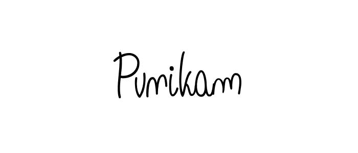 The best way (Angelique-Rose-font-FFP) to make a short signature is to pick only two or three words in your name. The name Pvnikam include a total of six letters. For converting this name. Pvnikam signature style 5 images and pictures png