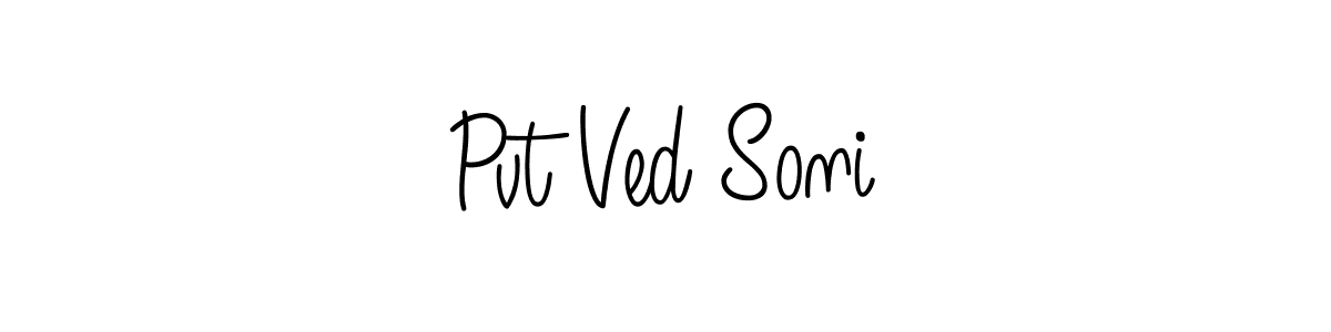 Also we have Pvt Ved Soni name is the best signature style. Create professional handwritten signature collection using Angelique-Rose-font-FFP autograph style. Pvt Ved Soni signature style 5 images and pictures png