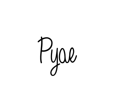 How to make Pyae name signature. Use Angelique-Rose-font-FFP style for creating short signs online. This is the latest handwritten sign. Pyae signature style 5 images and pictures png