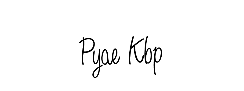 Make a beautiful signature design for name Pyae Kbp. With this signature (Angelique-Rose-font-FFP) style, you can create a handwritten signature for free. Pyae Kbp signature style 5 images and pictures png