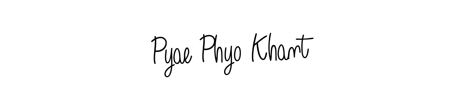 Make a beautiful signature design for name Pyae Phyo Khant. With this signature (Angelique-Rose-font-FFP) style, you can create a handwritten signature for free. Pyae Phyo Khant signature style 5 images and pictures png
