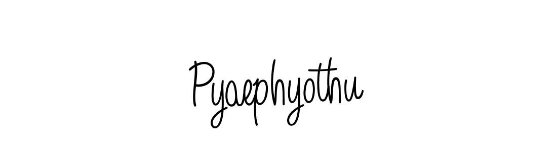 Create a beautiful signature design for name Pyaephyothu. With this signature (Angelique-Rose-font-FFP) fonts, you can make a handwritten signature for free. Pyaephyothu signature style 5 images and pictures png