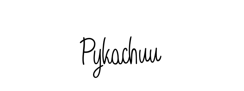 How to make Pykachuu name signature. Use Angelique-Rose-font-FFP style for creating short signs online. This is the latest handwritten sign. Pykachuu signature style 5 images and pictures png