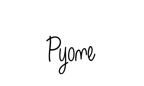 Pyone stylish signature style. Best Handwritten Sign (Angelique-Rose-font-FFP) for my name. Handwritten Signature Collection Ideas for my name Pyone. Pyone signature style 5 images and pictures png