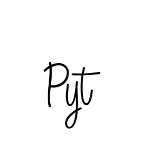 Make a beautiful signature design for name Pyt. With this signature (Angelique-Rose-font-FFP) style, you can create a handwritten signature for free. Pyt signature style 5 images and pictures png