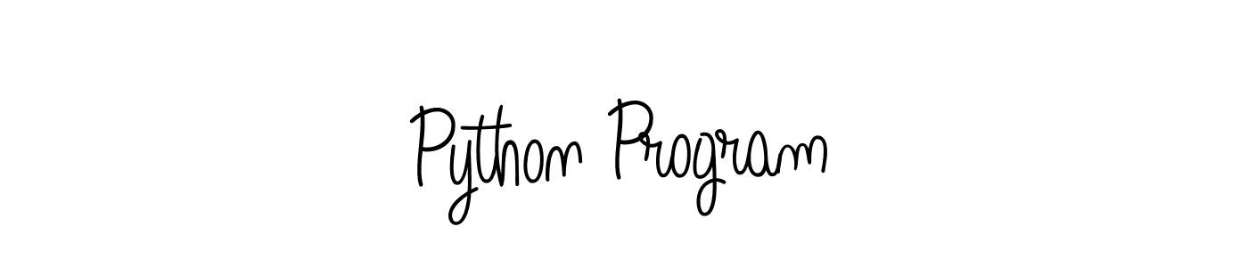 You should practise on your own different ways (Angelique-Rose-font-FFP) to write your name (Python Program) in signature. don't let someone else do it for you. Python Program signature style 5 images and pictures png