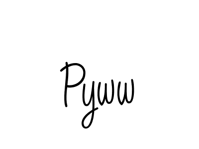 Make a beautiful signature design for name Pyww. With this signature (Angelique-Rose-font-FFP) style, you can create a handwritten signature for free. Pyww signature style 5 images and pictures png