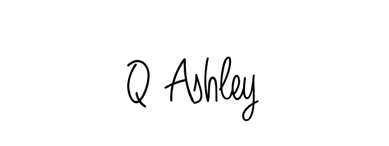 The best way (Angelique-Rose-font-FFP) to make a short signature is to pick only two or three words in your name. The name Q Ashley include a total of six letters. For converting this name. Q Ashley signature style 5 images and pictures png