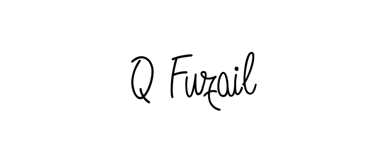 The best way (Angelique-Rose-font-FFP) to make a short signature is to pick only two or three words in your name. The name Q Fuzail include a total of six letters. For converting this name. Q Fuzail signature style 5 images and pictures png