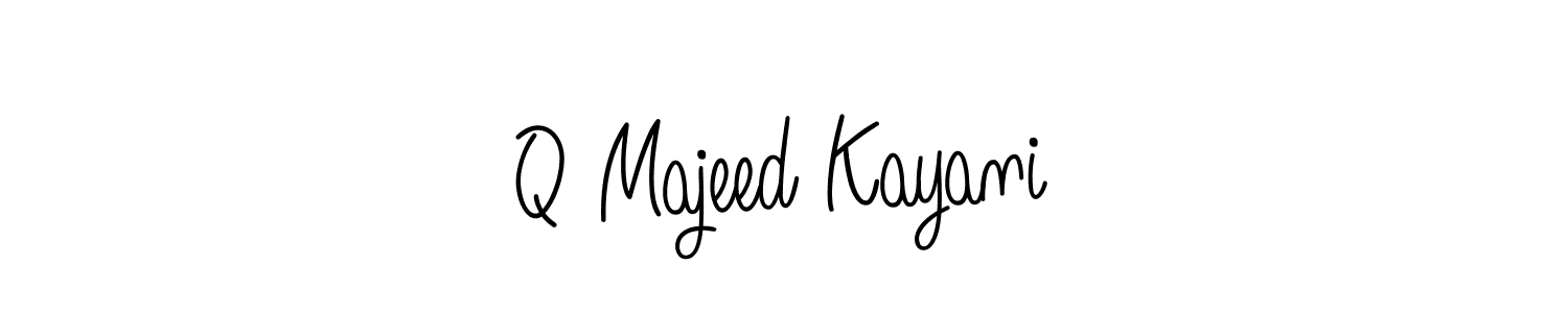 Create a beautiful signature design for name Q Majeed Kayani. With this signature (Angelique-Rose-font-FFP) fonts, you can make a handwritten signature for free. Q Majeed Kayani signature style 5 images and pictures png