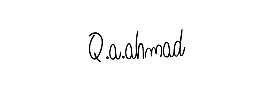 Create a beautiful signature design for name Q.a.ahmad. With this signature (Angelique-Rose-font-FFP) fonts, you can make a handwritten signature for free. Q.a.ahmad signature style 5 images and pictures png
