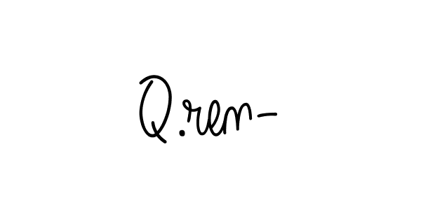 You can use this online signature creator to create a handwritten signature for the name Q.ren-. This is the best online autograph maker. Q.ren- signature style 5 images and pictures png