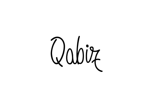 Make a beautiful signature design for name Qabiz. With this signature (Angelique-Rose-font-FFP) style, you can create a handwritten signature for free. Qabiz signature style 5 images and pictures png