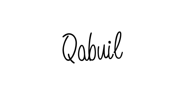 The best way (Angelique-Rose-font-FFP) to make a short signature is to pick only two or three words in your name. The name Qabuil include a total of six letters. For converting this name. Qabuil signature style 5 images and pictures png