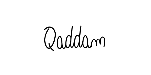 How to make Qaddam name signature. Use Angelique-Rose-font-FFP style for creating short signs online. This is the latest handwritten sign. Qaddam signature style 5 images and pictures png