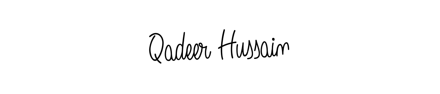 This is the best signature style for the Qadeer Hussain name. Also you like these signature font (Angelique-Rose-font-FFP). Mix name signature. Qadeer Hussain signature style 5 images and pictures png