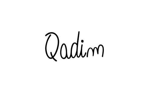 Make a beautiful signature design for name Qadim. With this signature (Angelique-Rose-font-FFP) style, you can create a handwritten signature for free. Qadim signature style 5 images and pictures png