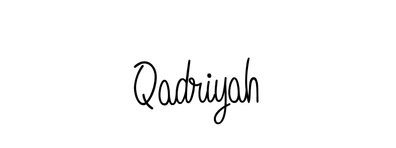 Use a signature maker to create a handwritten signature online. With this signature software, you can design (Angelique-Rose-font-FFP) your own signature for name Qadriyah. Qadriyah signature style 5 images and pictures png