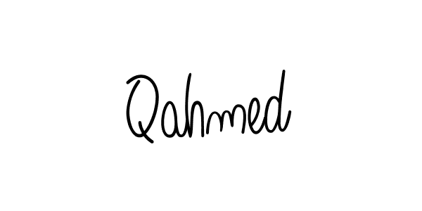 You should practise on your own different ways (Angelique-Rose-font-FFP) to write your name (Qahmed) in signature. don't let someone else do it for you. Qahmed signature style 5 images and pictures png