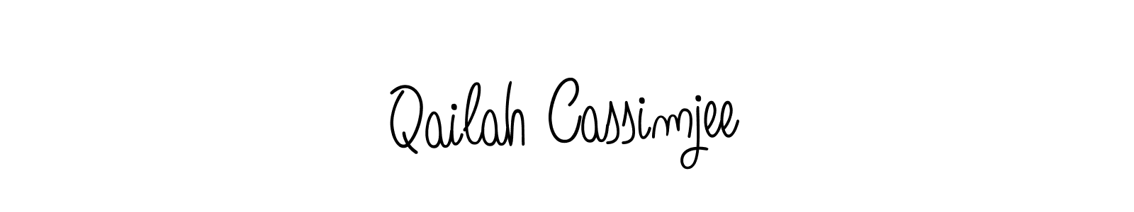 Also You can easily find your signature by using the search form. We will create Qailah Cassimjee name handwritten signature images for you free of cost using Angelique-Rose-font-FFP sign style. Qailah Cassimjee signature style 5 images and pictures png