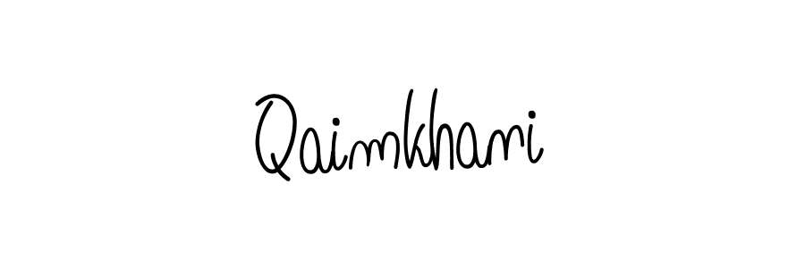 You should practise on your own different ways (Angelique-Rose-font-FFP) to write your name (Qaimkhani) in signature. don't let someone else do it for you. Qaimkhani signature style 5 images and pictures png