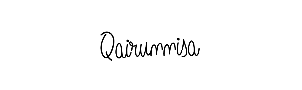 You should practise on your own different ways (Angelique-Rose-font-FFP) to write your name (Qairunnisa) in signature. don't let someone else do it for you. Qairunnisa signature style 5 images and pictures png