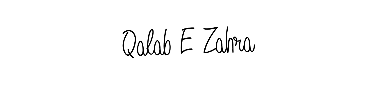Create a beautiful signature design for name Qalab E Zahra. With this signature (Angelique-Rose-font-FFP) fonts, you can make a handwritten signature for free. Qalab E Zahra signature style 5 images and pictures png