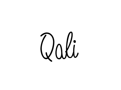 Use a signature maker to create a handwritten signature online. With this signature software, you can design (Angelique-Rose-font-FFP) your own signature for name Qali. Qali signature style 5 images and pictures png