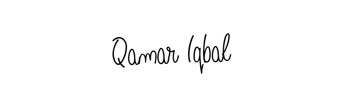Qamar Iqbal stylish signature style. Best Handwritten Sign (Angelique-Rose-font-FFP) for my name. Handwritten Signature Collection Ideas for my name Qamar Iqbal. Qamar Iqbal signature style 5 images and pictures png