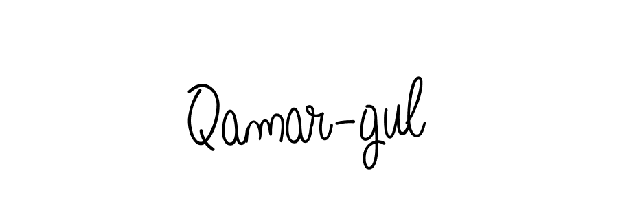 The best way (Angelique-Rose-font-FFP) to make a short signature is to pick only two or three words in your name. The name Qamar-gul include a total of six letters. For converting this name. Qamar-gul signature style 5 images and pictures png