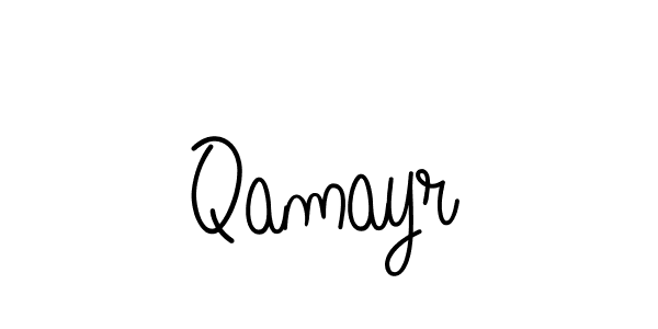 Use a signature maker to create a handwritten signature online. With this signature software, you can design (Angelique-Rose-font-FFP) your own signature for name Qamayr. Qamayr signature style 5 images and pictures png