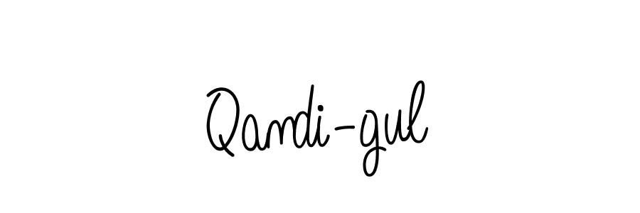 How to make Qandi-gul name signature. Use Angelique-Rose-font-FFP style for creating short signs online. This is the latest handwritten sign. Qandi-gul signature style 5 images and pictures png