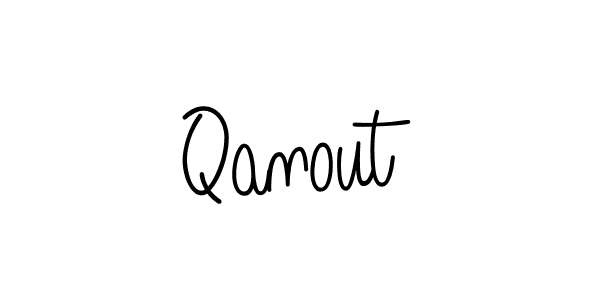 Use a signature maker to create a handwritten signature online. With this signature software, you can design (Angelique-Rose-font-FFP) your own signature for name Qanout. Qanout signature style 5 images and pictures png