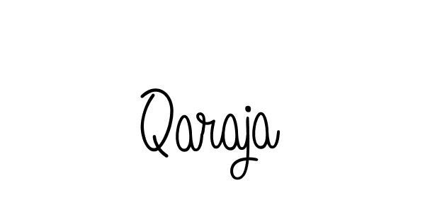 Use a signature maker to create a handwritten signature online. With this signature software, you can design (Angelique-Rose-font-FFP) your own signature for name Qaraja. Qaraja signature style 5 images and pictures png