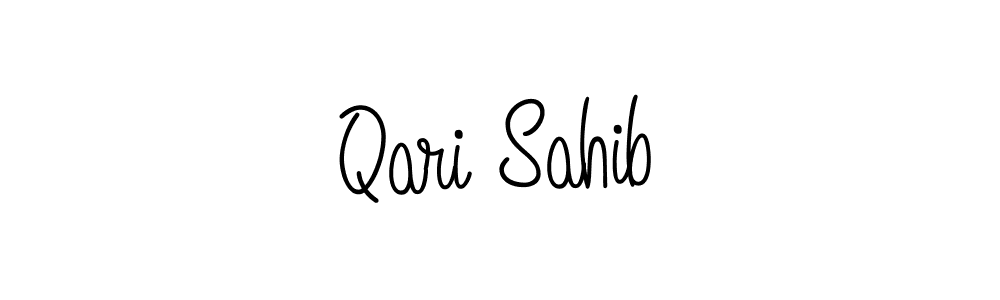 How to make Qari Sahib name signature. Use Angelique-Rose-font-FFP style for creating short signs online. This is the latest handwritten sign. Qari Sahib signature style 5 images and pictures png